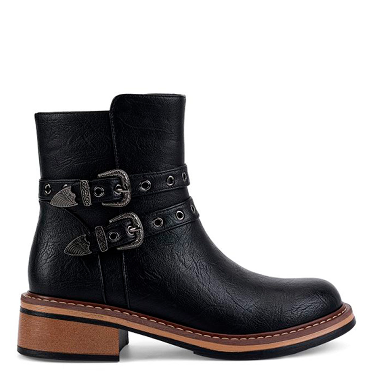 BOTINES MUJER VIA UNO NEGRO 12631410 - 1