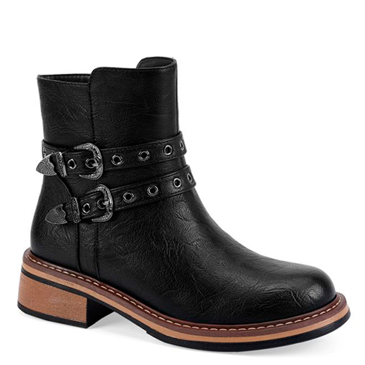 BOTINES MUJER VIA UNO NEGRO 12631410 - 2