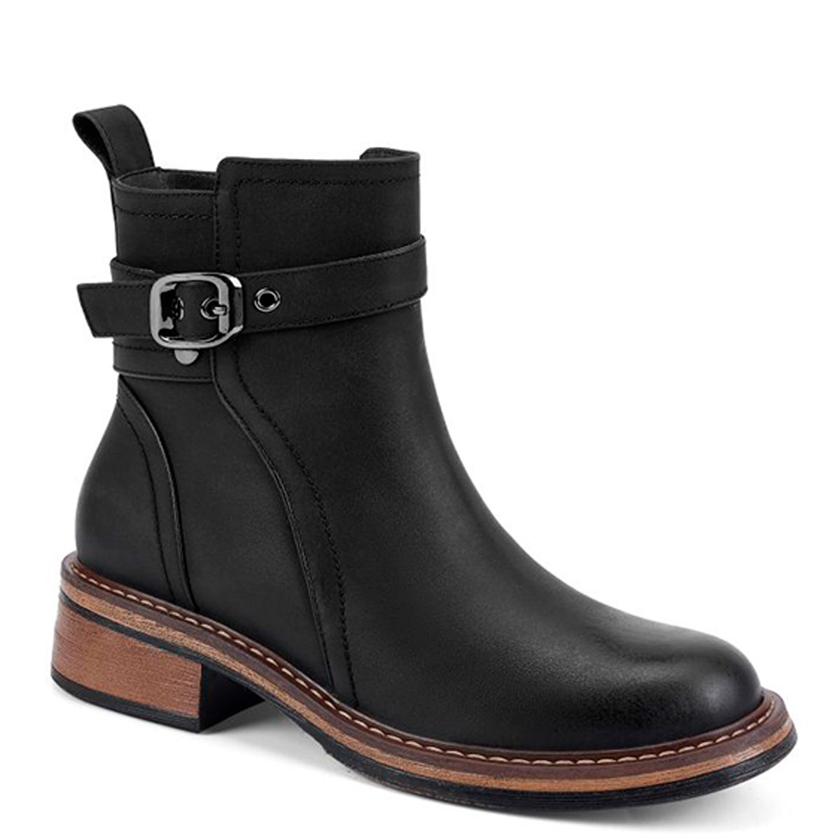 BOTINES MUJER VIA UNO NEGRO 12631425 - 2