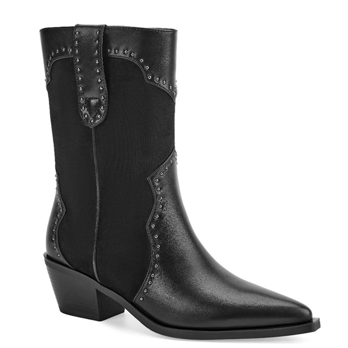 BOTAS MUJER VIA UNO NEGRO 12612309  - 2