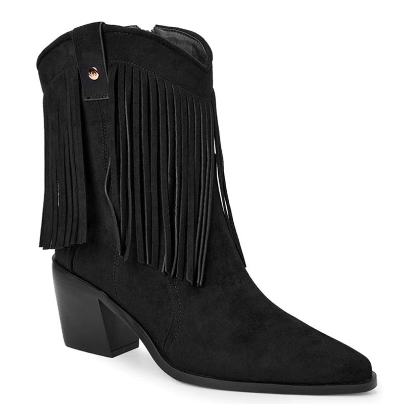 BOTINES MUJER VIA UNO NEGRO - 2