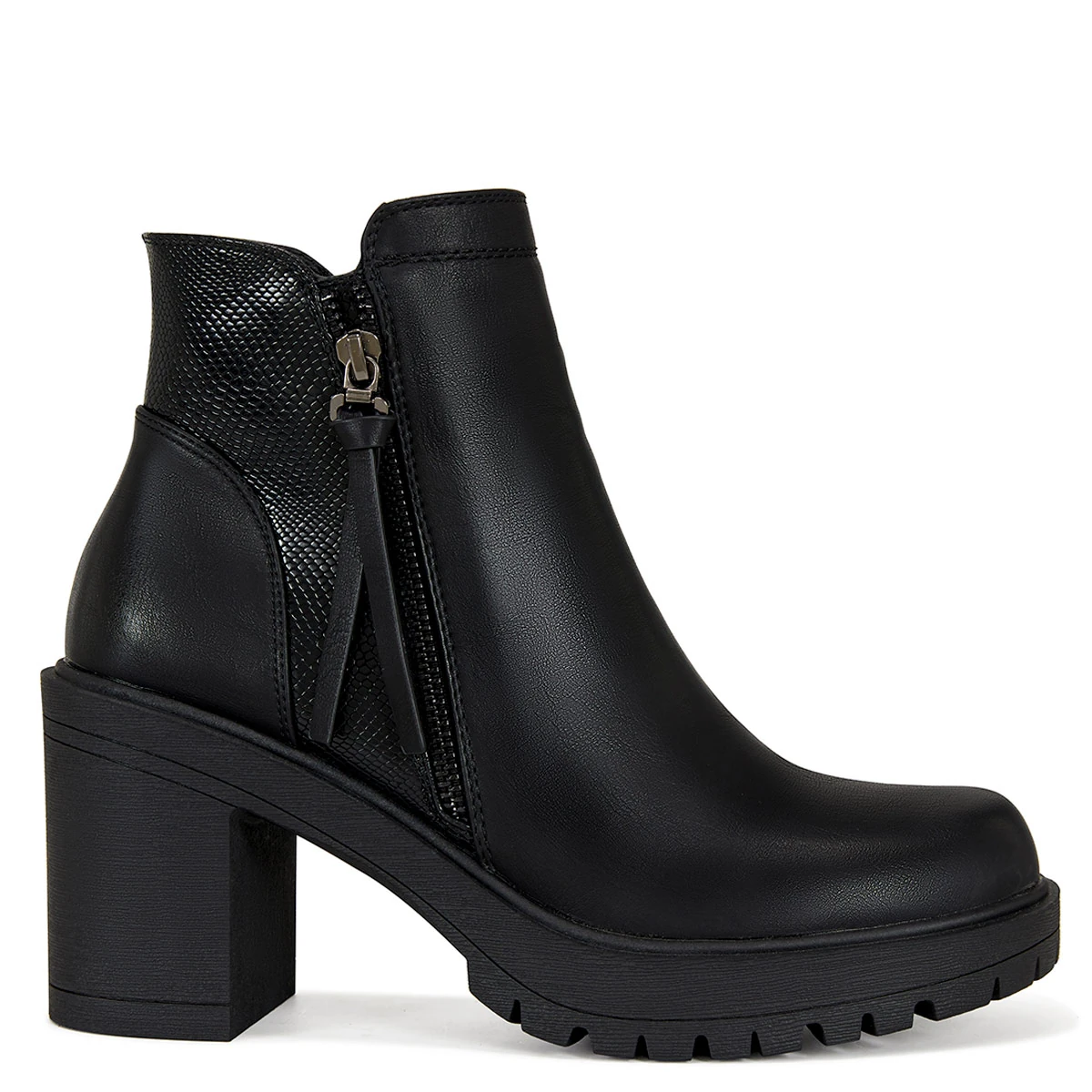 BOTINES MUJER VIA UNO NEGRO - 1