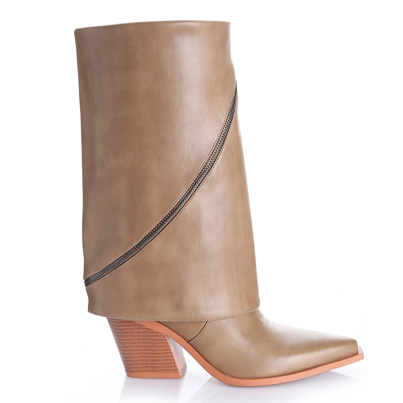BOTAS MUJER VIA UNO BEIGE