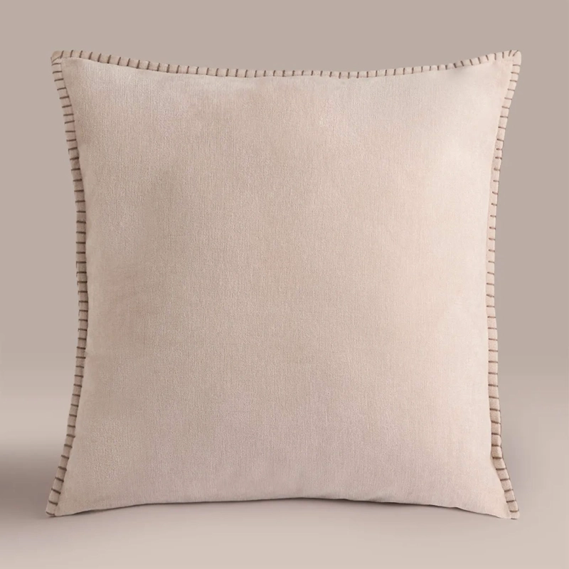 COJÍN MAISON LINETT PIPING 50X50 CM BEIGE  - 1