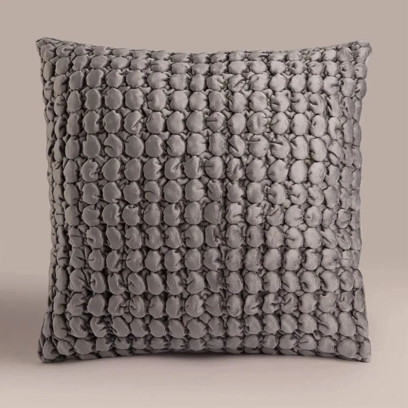 COJÍN RIPLEY HOME VELVET PANAL 45X45 CM GRAFITO - 1