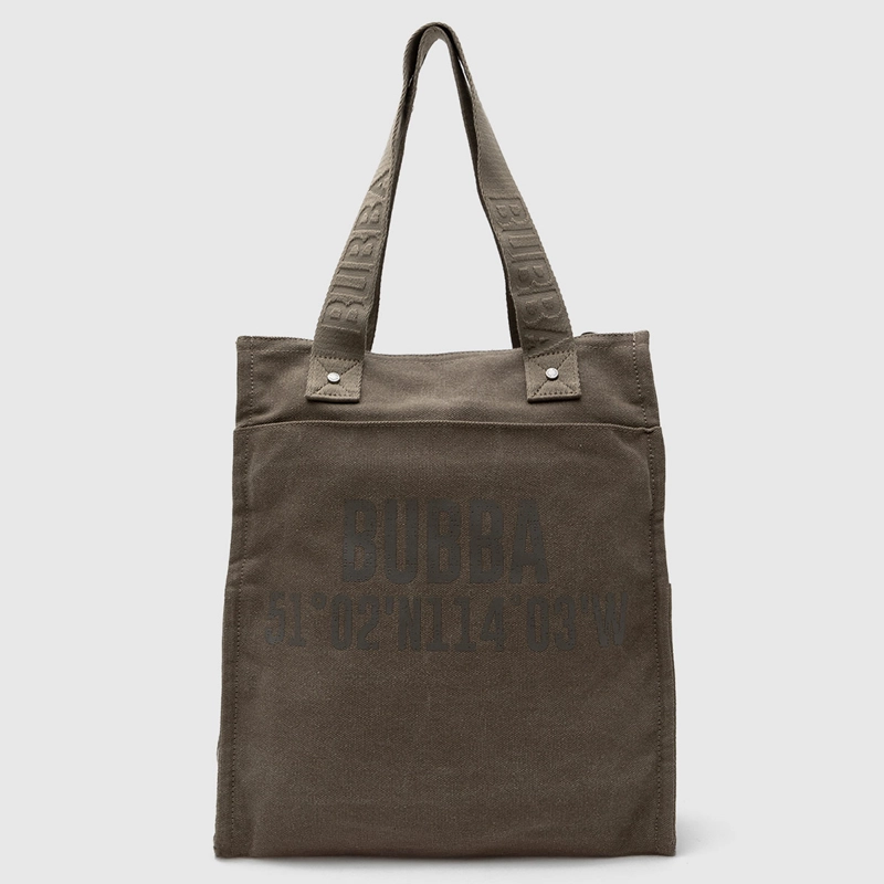 CARTERA TOTE BUBBA CANVAS VERDE - 2