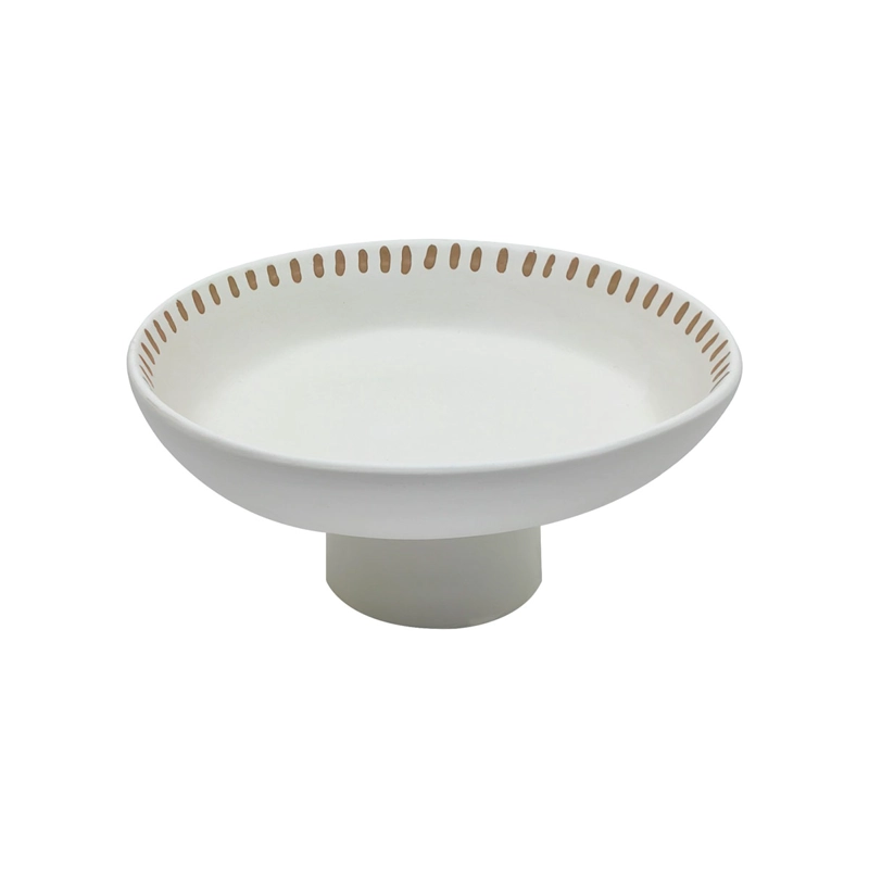 CENTRO DE MESA RIPLEY HOME MOK BORDE RAYAS BEIGE - 1