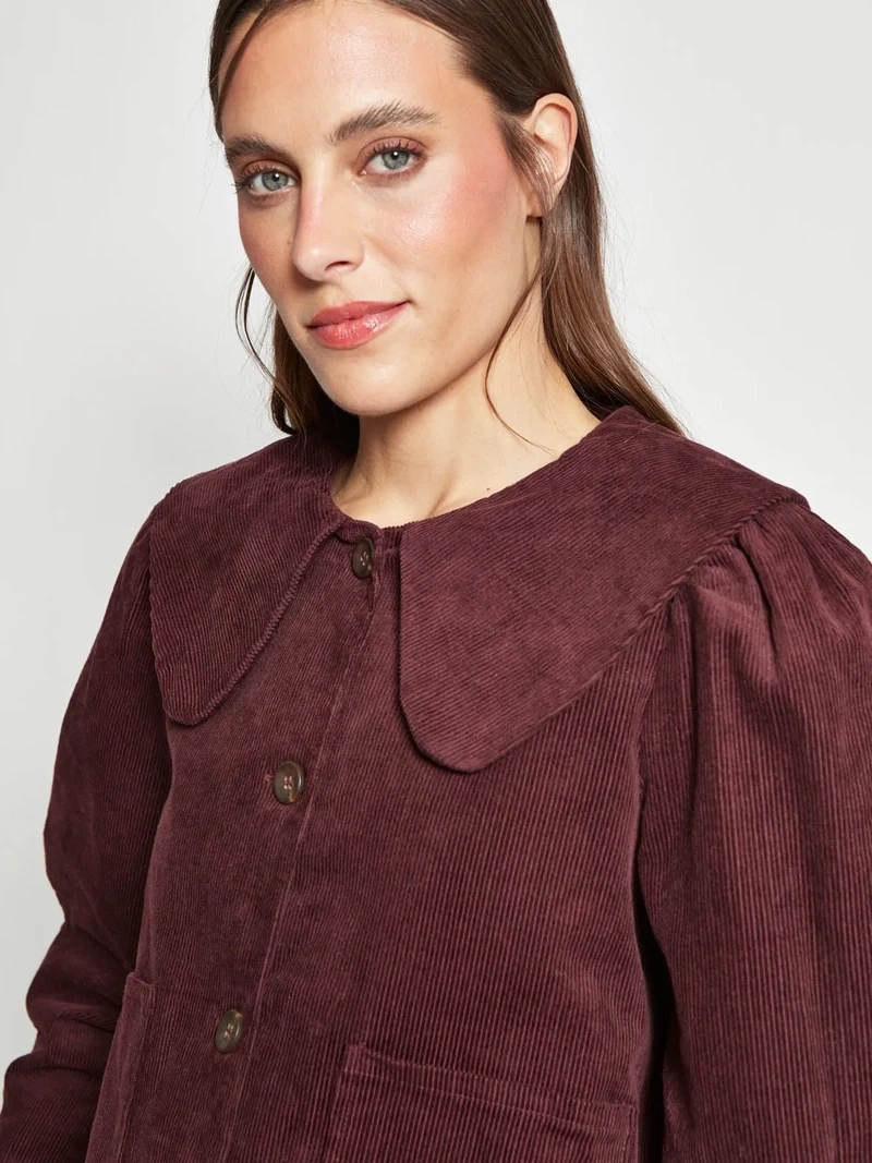 CHAQUETA MUJER MARQUIS ALGODÓN COTELÉ RIBETE - 5