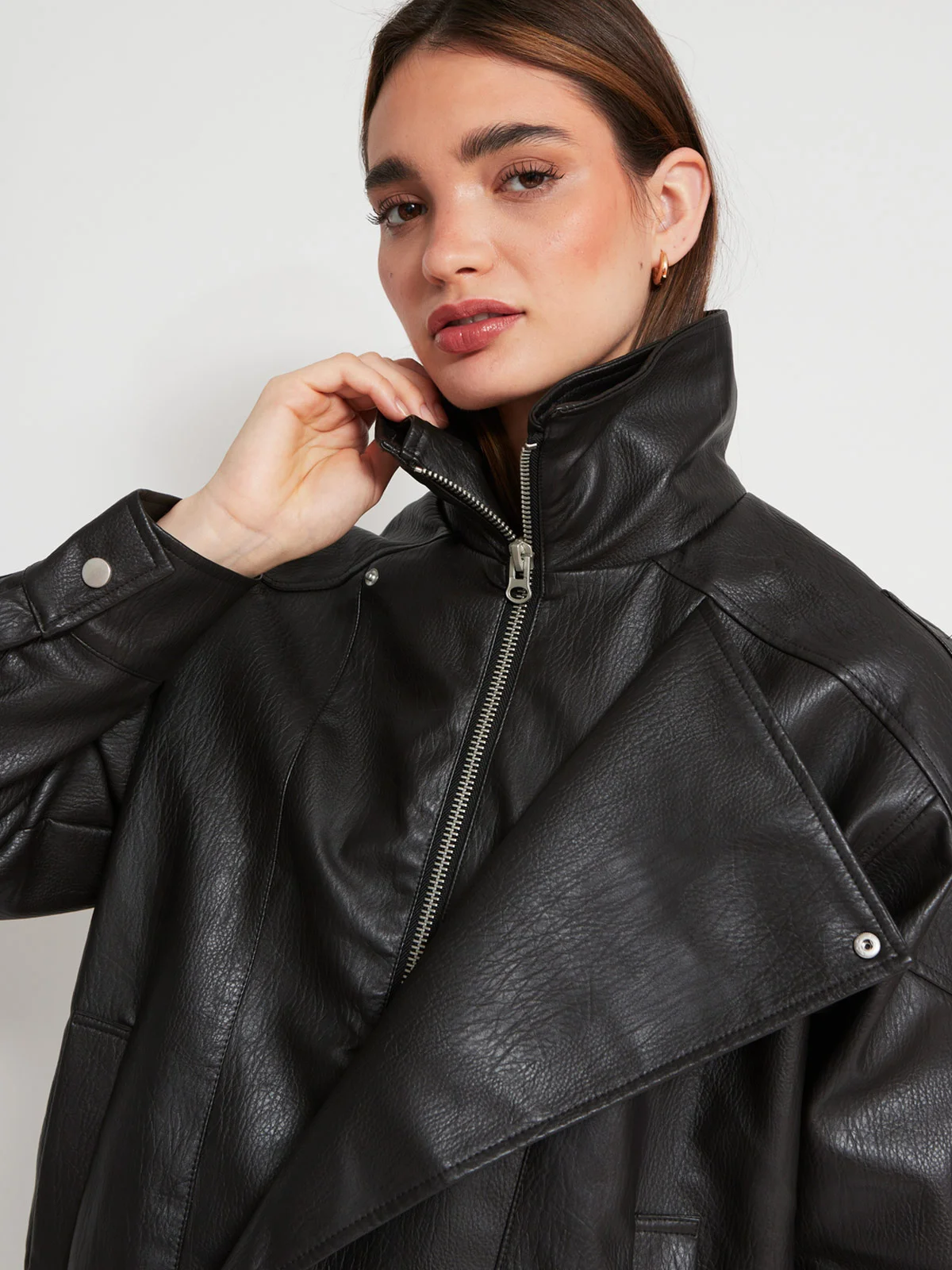 CHAQUETA MUJER INDEX BIKER EFECTO PIEL - 4