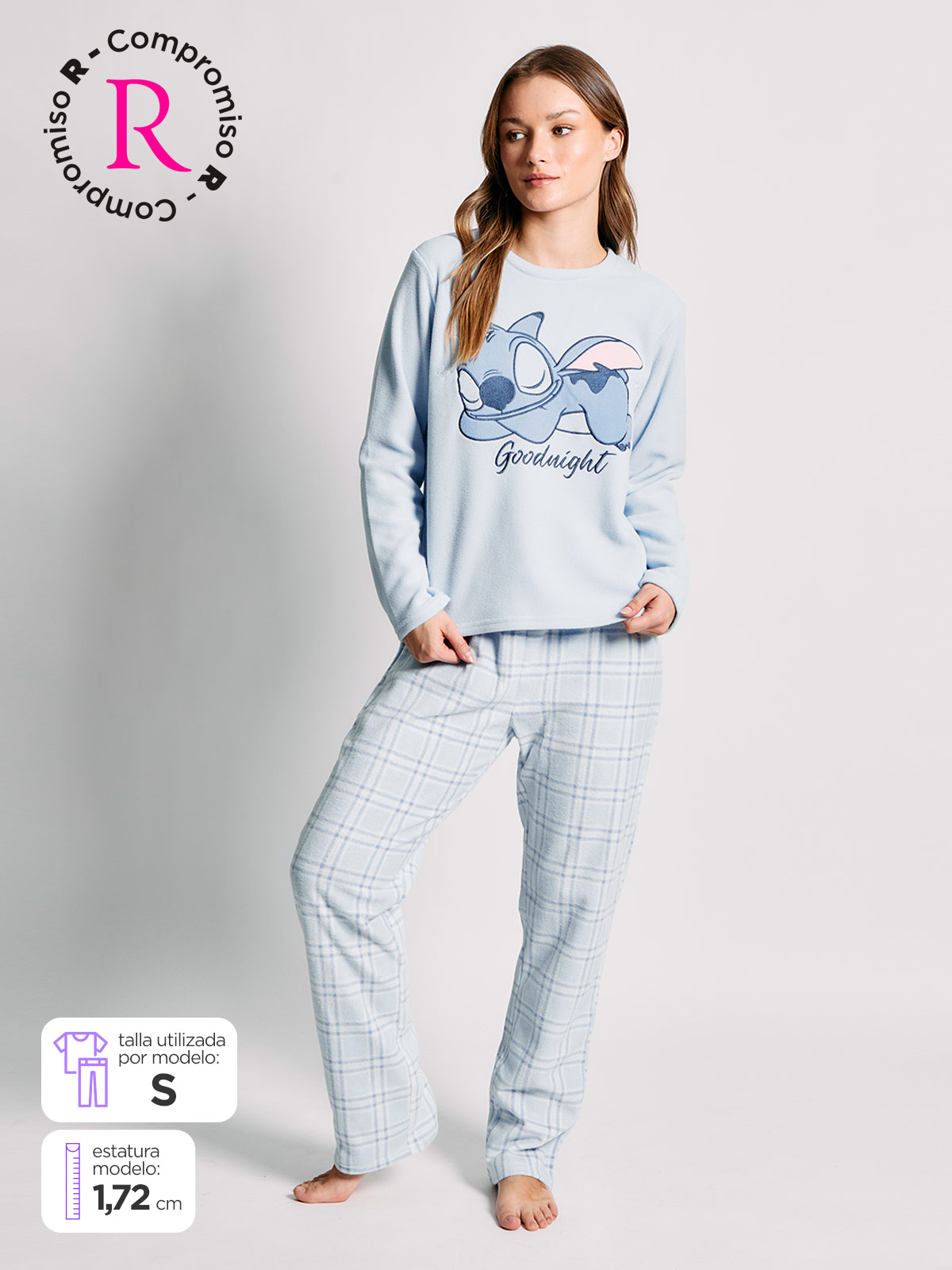PIJAMA STITCH POLAR LARGO - 1