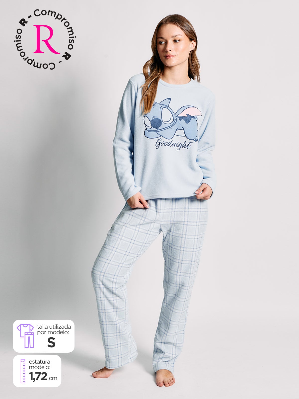 PIJAMA STITCH POLAR LARGO - 1