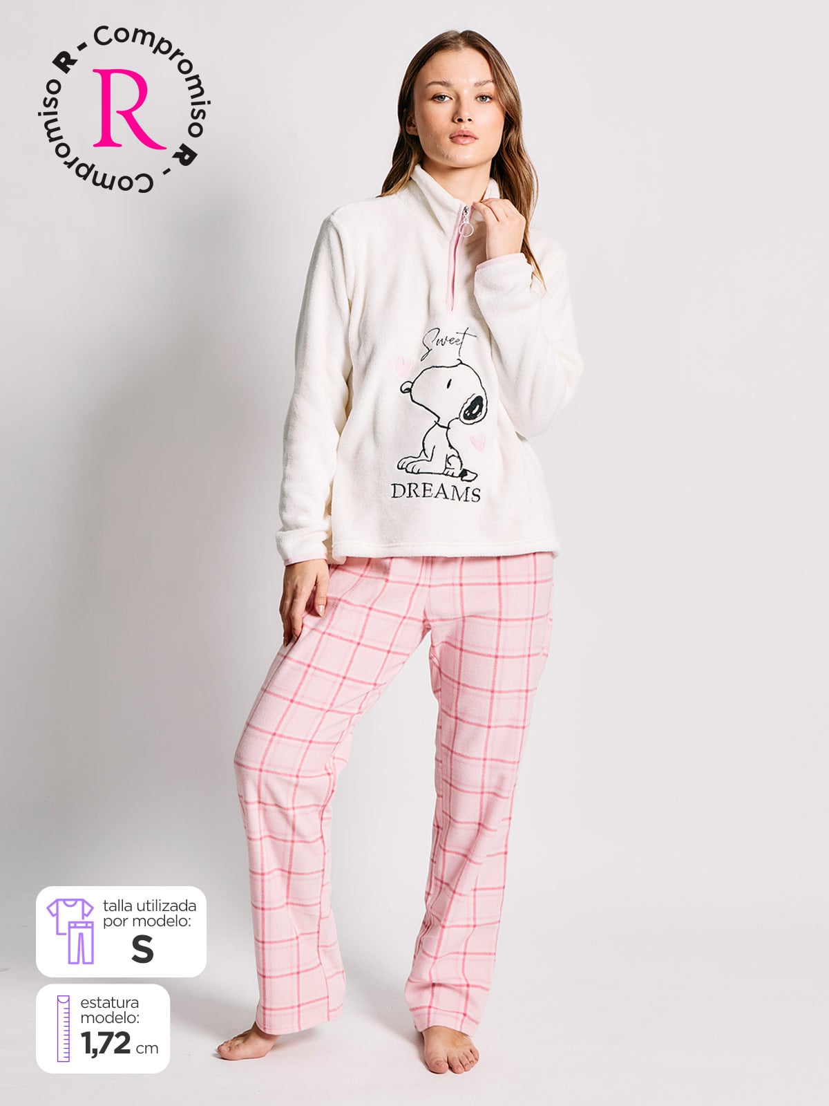 PIJAMA SNOOPY SHERPA LARGO - 1