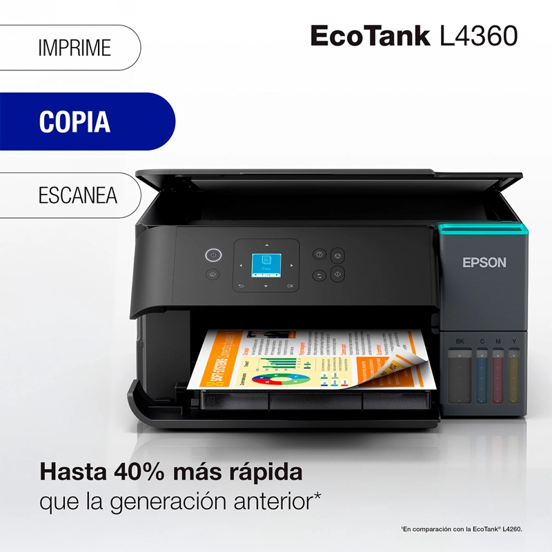 IMPRESORA MULTIFUNCIONAL INYECCIÓN DE TINTA EPSON ECOTANK L4360 - 3