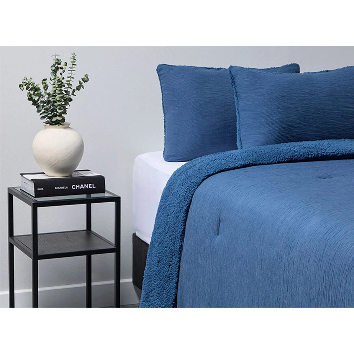 PLUMÓN RIPLEY HOME ARRUGAS SHERPA 1.5 PLAZAS AZUL - 2