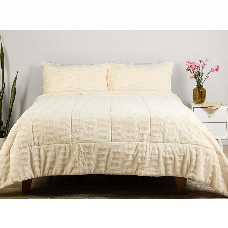 PLUMÓN RIPLEY HOME RABBIT SHERPA 1.5 PLAZAS IVORY - 1