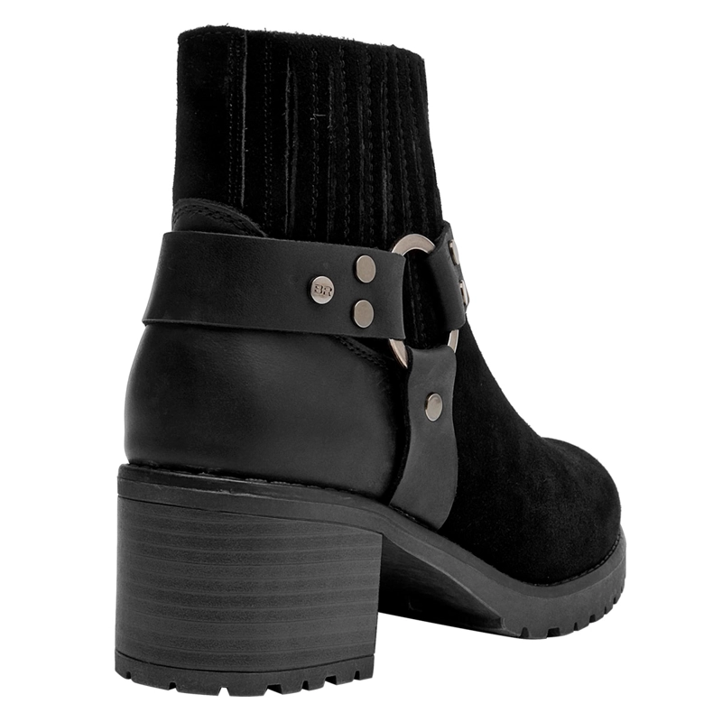 BOTINES MUJER BRUNO ROSSI NEGRO BRM0271 CUERO - 5