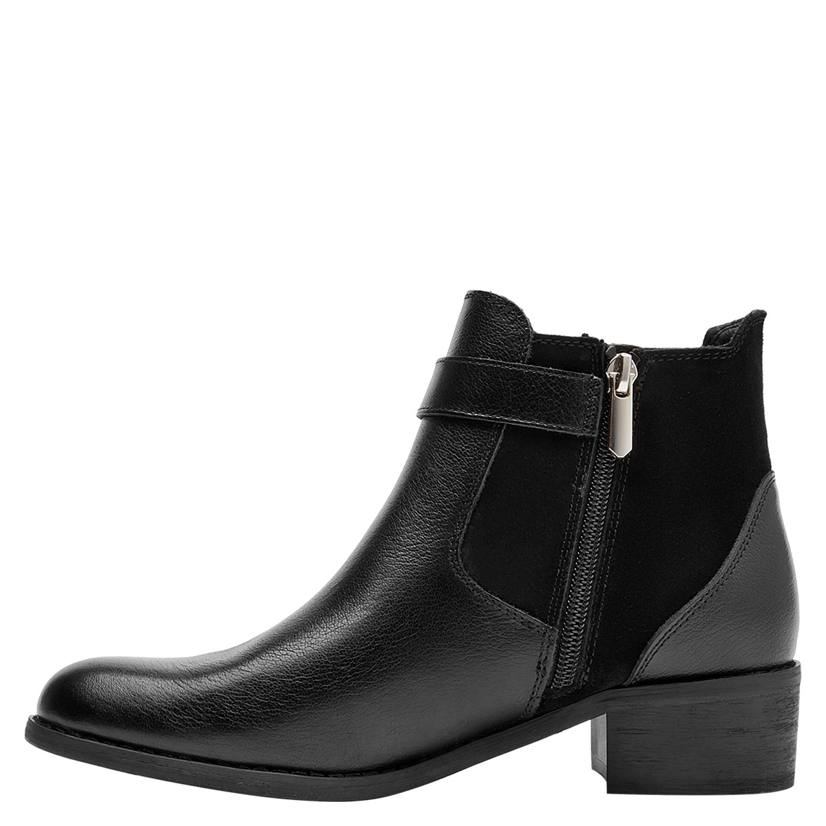 BOTINES MUJER BRUNO ROSSI NEGRO BRM0297 CUERO - 4
