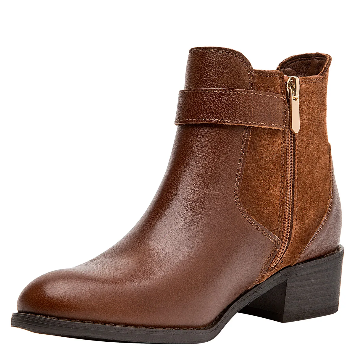 BOTINES MUJER BRUNO ROSSI CAFÉ BRM0297 CUERO - 3