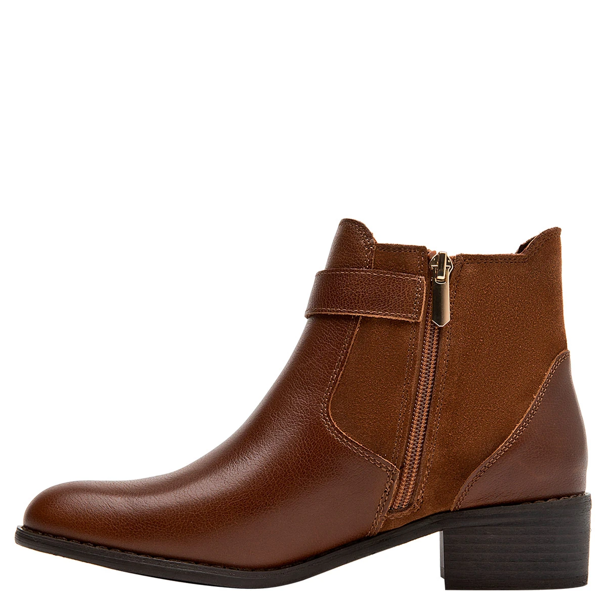 BOTINES MUJER BRUNO ROSSI CAFÉ BRM0297 CUERO - 4