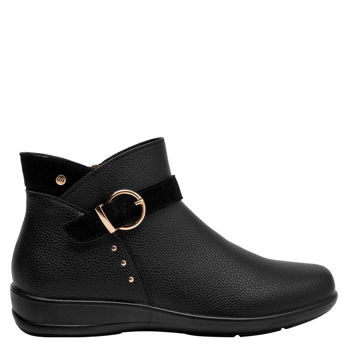 BOTINES MUJER BRUNO ROSSI NEGRO BRM0315 CUERO - 1