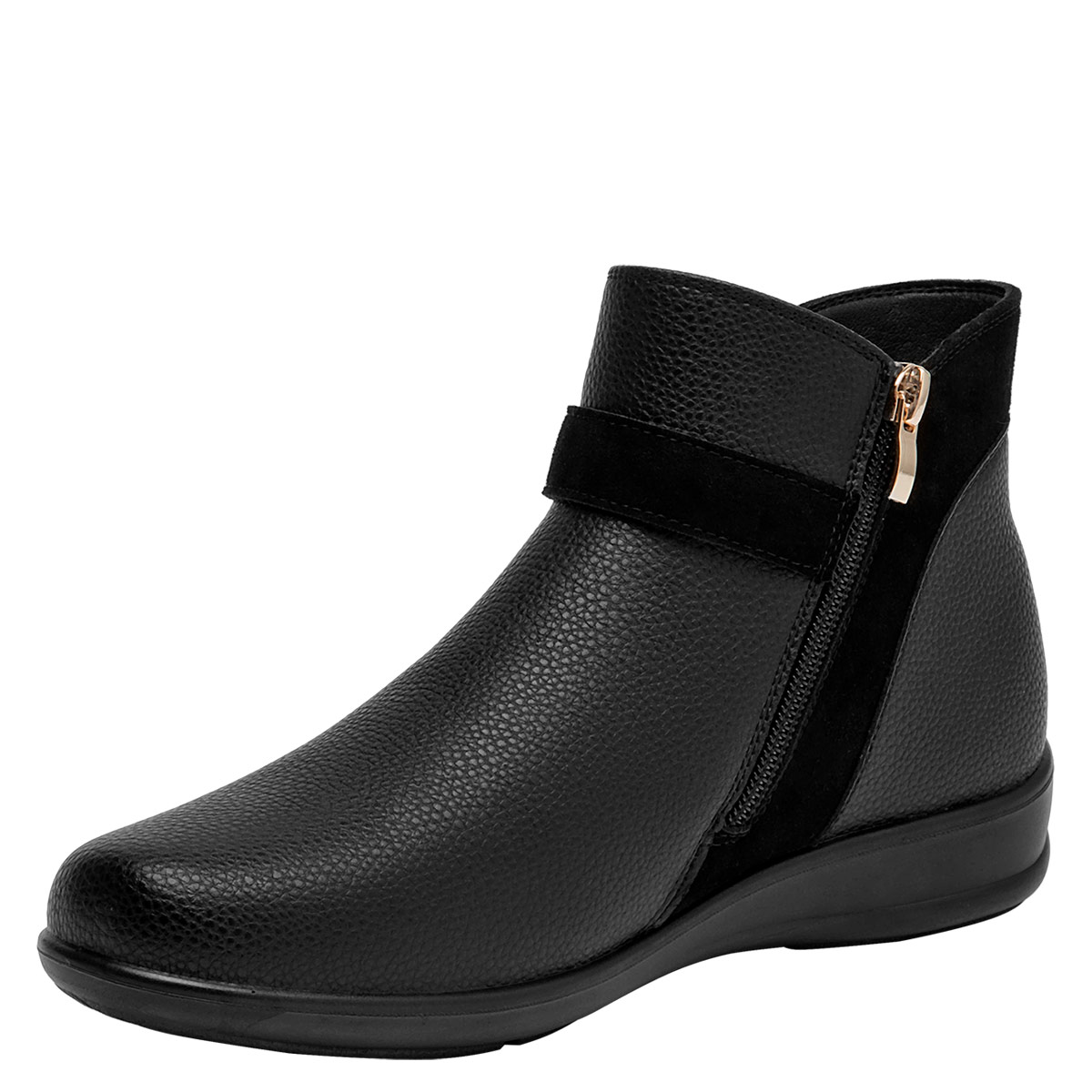 BOTINES MUJER BRUNO ROSSI NEGRO BRM0315 CUERO - 3