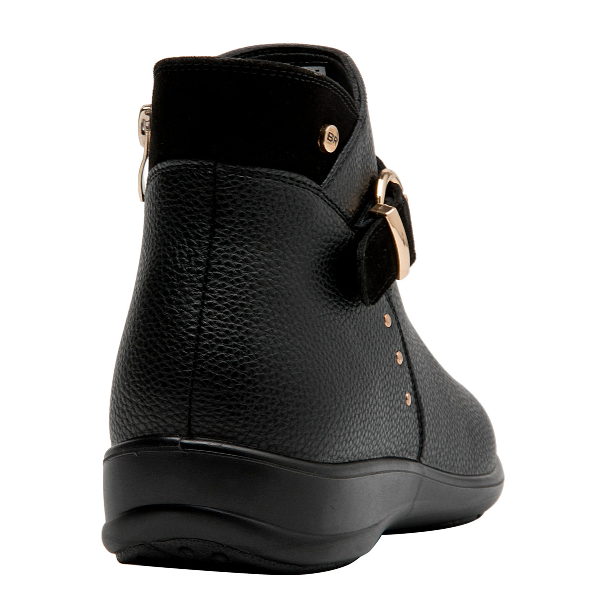 BOTINES MUJER BRUNO ROSSI NEGRO BRM0315 CUERO - 5