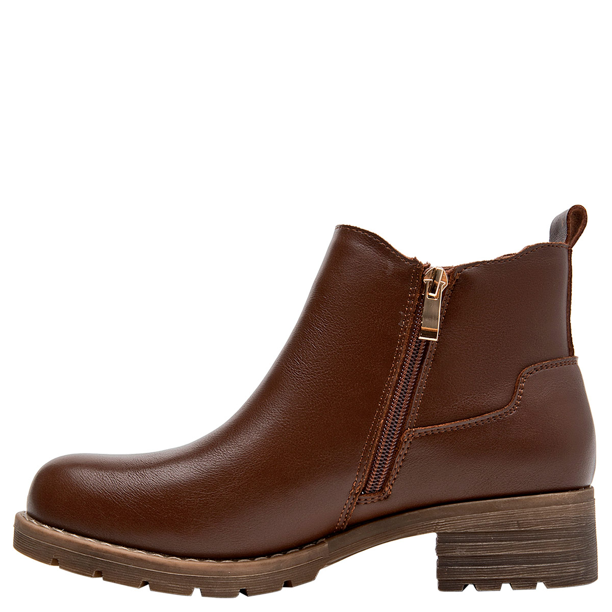 BOTINES MUJER BRUNO ROSSI CAFÉ BRM0348 CUERO - 4