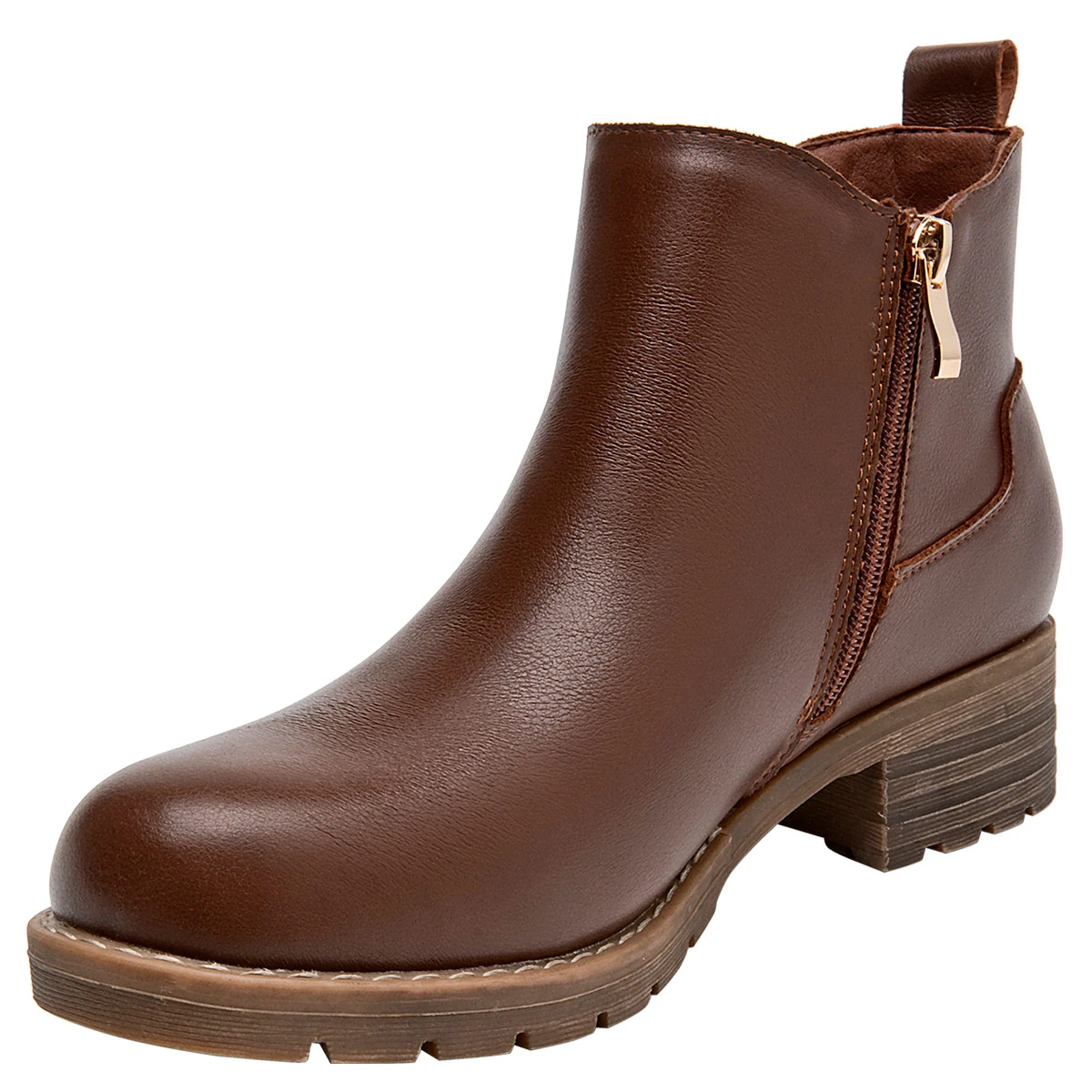 BOTINES MUJER BRUNO ROSSI CAFÉ BRM0348 CUERO - 3
