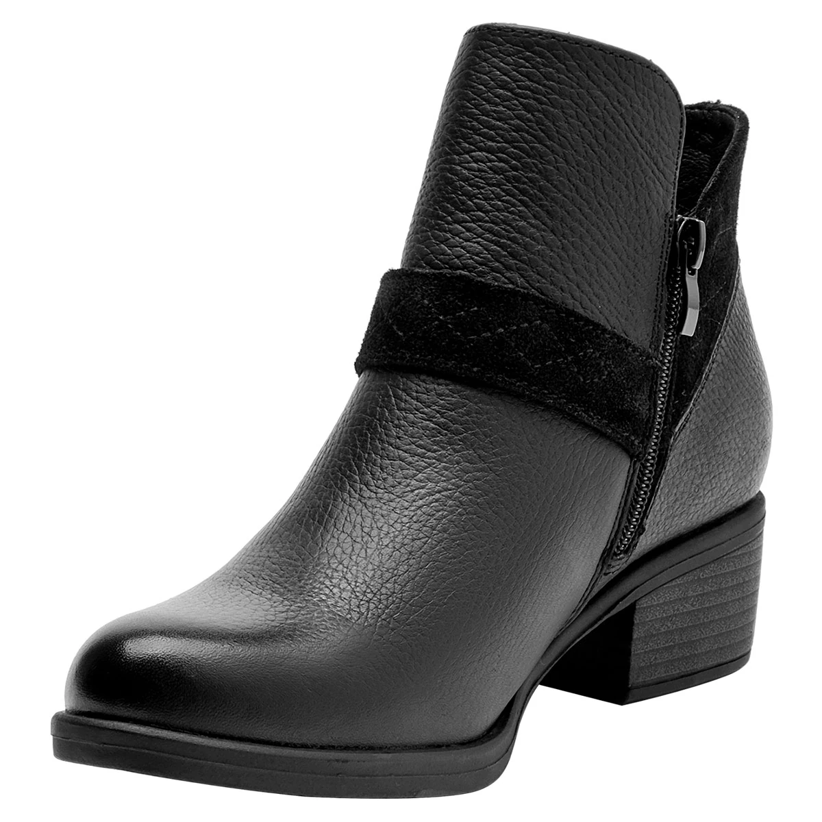 BOTINES MUJER BRUNO ROSSI NEGRO BRM0351 CUERO - 3