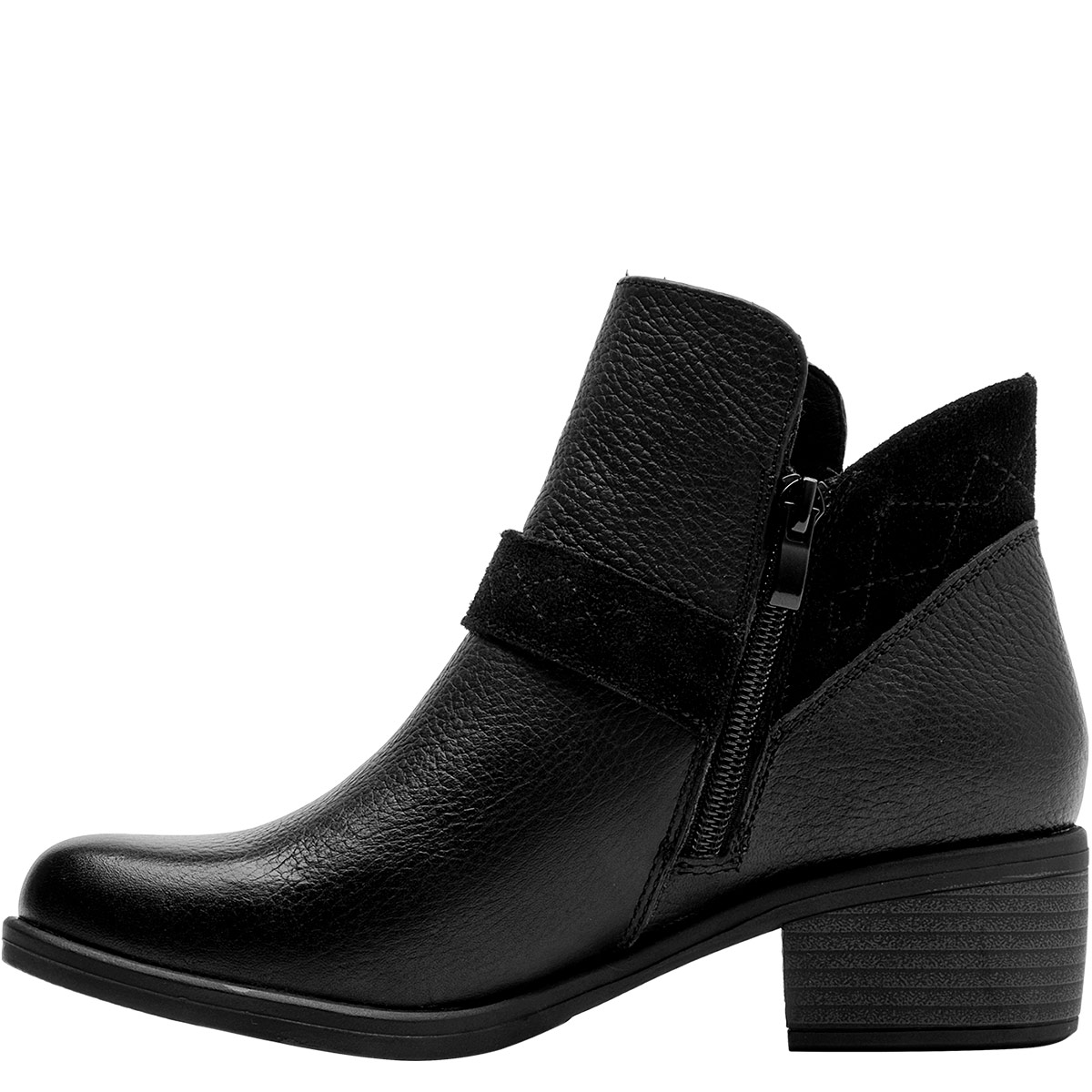 BOTINES MUJER BRUNO ROSSI NEGRO BRM0351 CUERO - 4