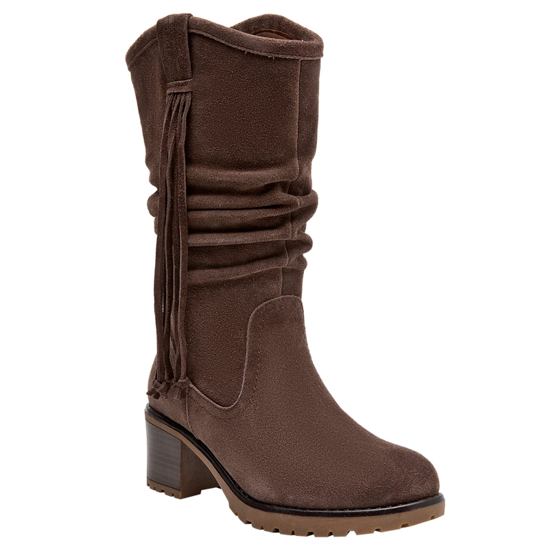 BOTAS MUJER BRUNO ROSSI CAFÉ BRM0273 CUERO - 2