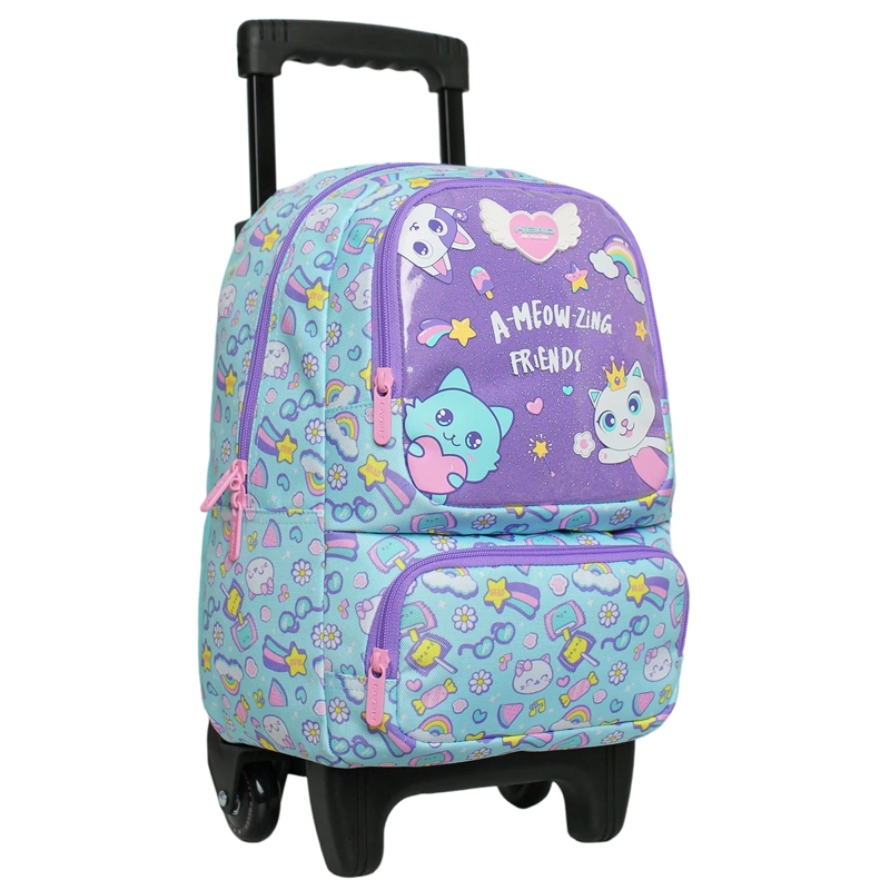 MOCHILA CON RUEDAS HEAD WINNER 2026 CAT PRINTS MENTA - 1