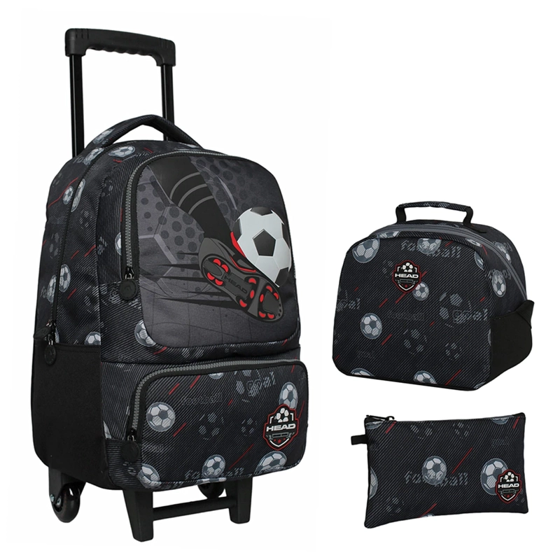 MOCHILA CON RUEDAS HEAD PACK BAKAN 2026 FUTBOL NEGRO - 1