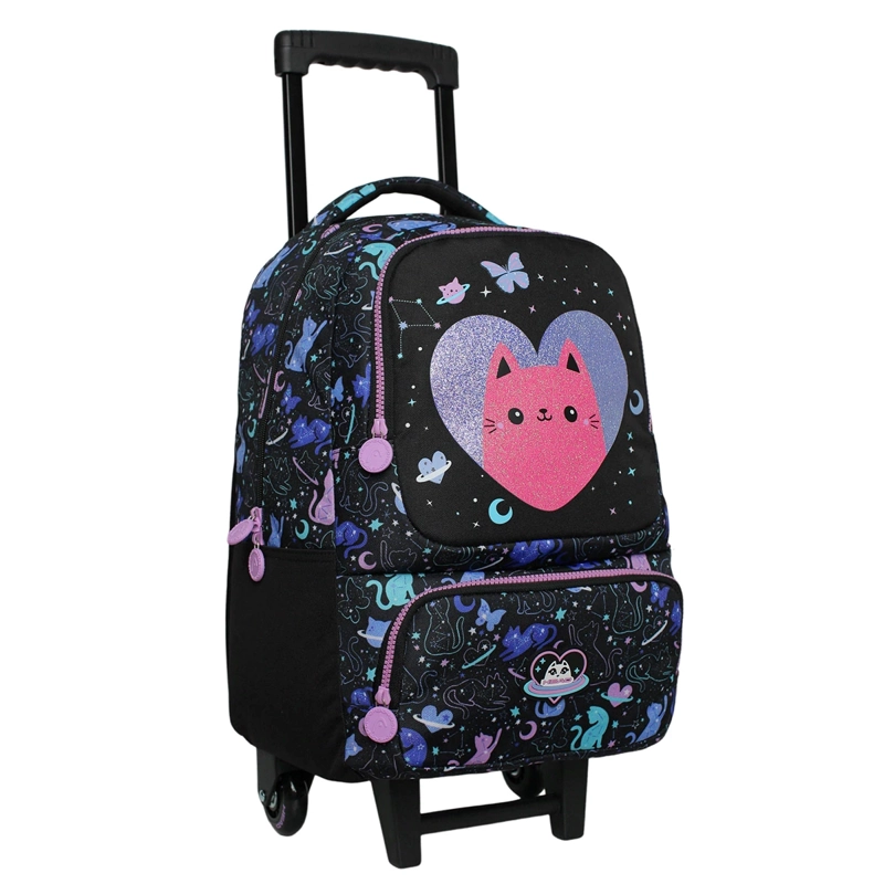 MOCHILA CON RUEDAS HEAD PACK BAKAN 2026 SPACE CAT NEGRO - 2