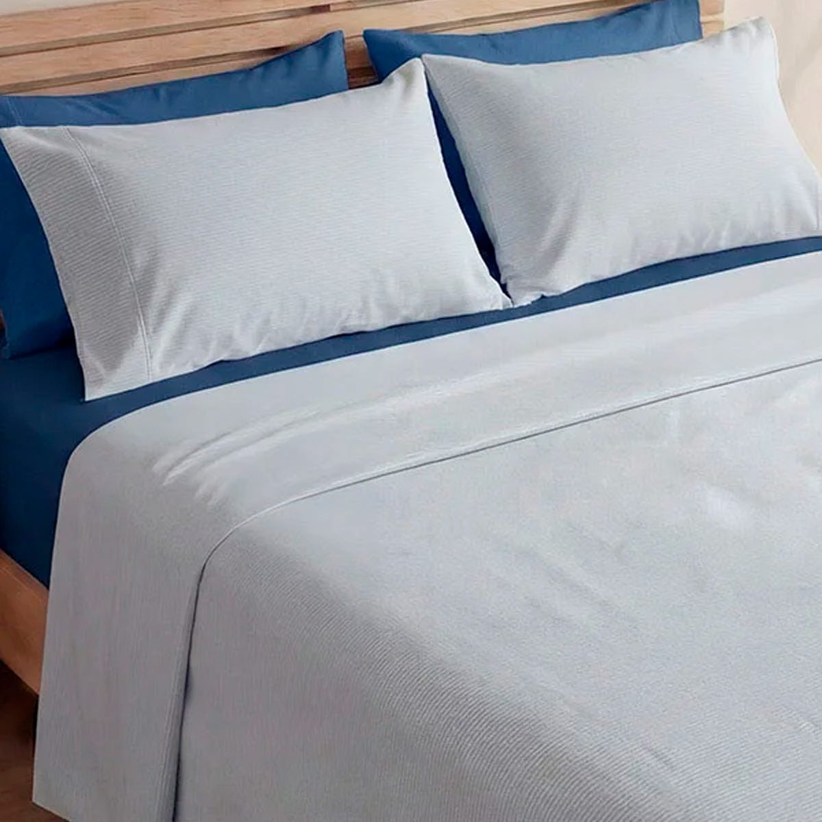 JUEGO DE SÁBANAS RIPLEY HOME ESTAMPADA DOBLE FUNDA KING AZUL - 2