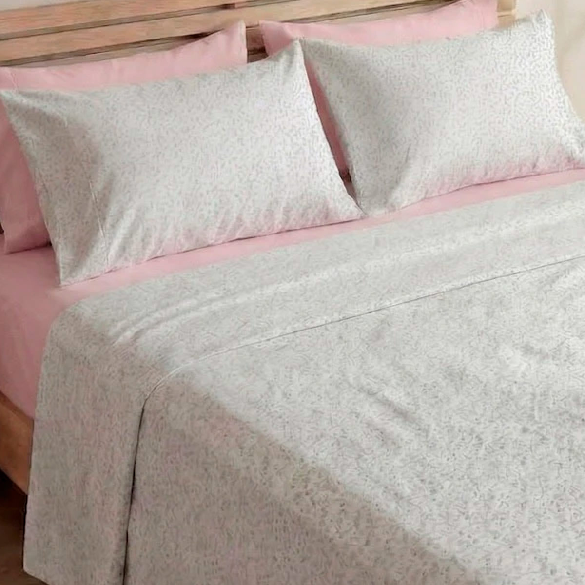 JUEGO DE SÁBANAS RIPLEY HOME ESTAMPADA DOBLE FUNDA KING ROSADO - 2