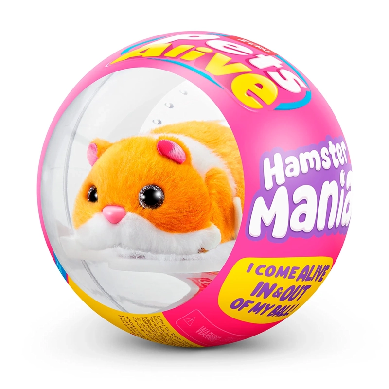 PELUCHE PETS ALIVE HAMSTER CAMINADOR EN BOLA - MODELO ALEATORIO - 1