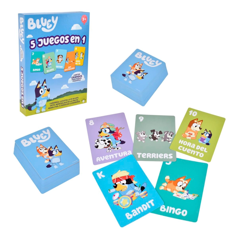 JUEGO DE CARTAS BLUEY 5 EN 1  - 1