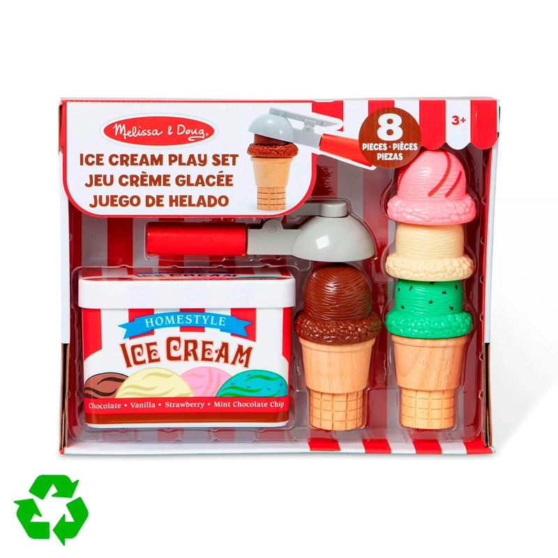 JUEGO DE HELADO DE MADERA - 1