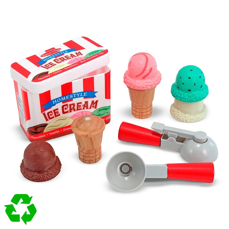 JUEGO DE HELADO DE MADERA - 2