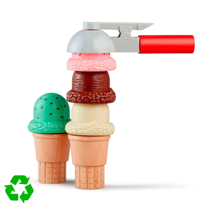 JUEGO DE HELADO DE MADERA - 3