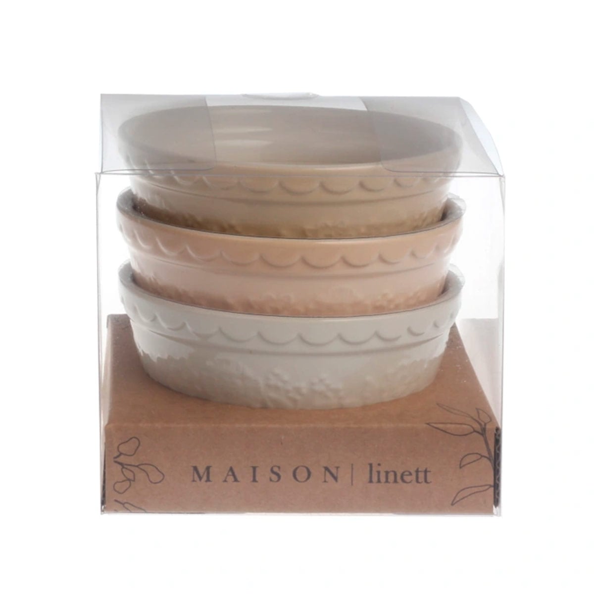 SET X3 BOWLS MAISON LINETT PORCELANA - 2