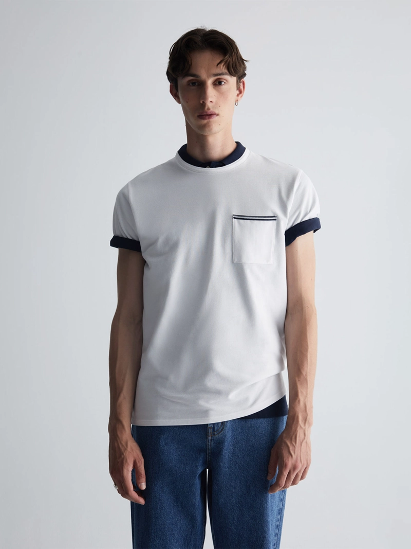 POLERA HOMBRE SFERA ALGODÓN MANGA CORTA BOLSILLO