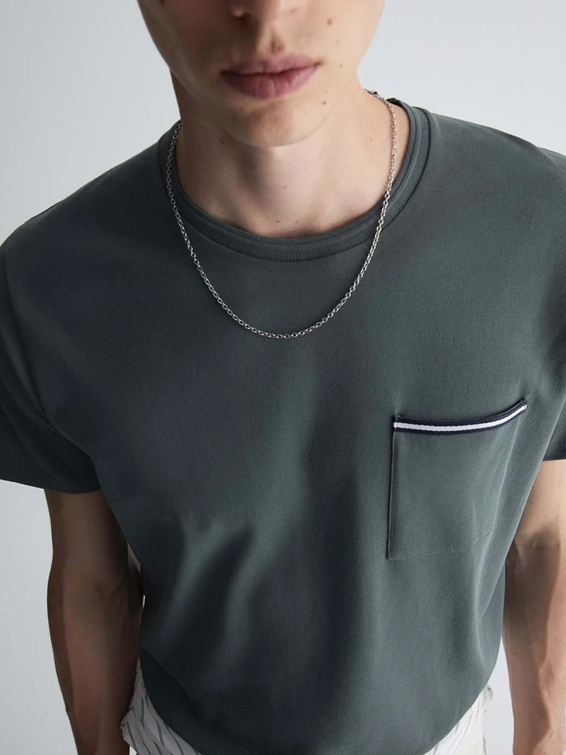 POLERA HOMBRE SFERA ALGODÓN MANGA CORTA BOLSILLO - 3