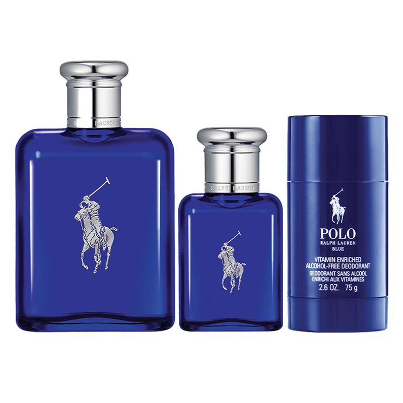 PERFUME RALPH LAUREN POLO BLUE HOMBRE EDT 125 ML + 40 ML + DESODORANTE - 1