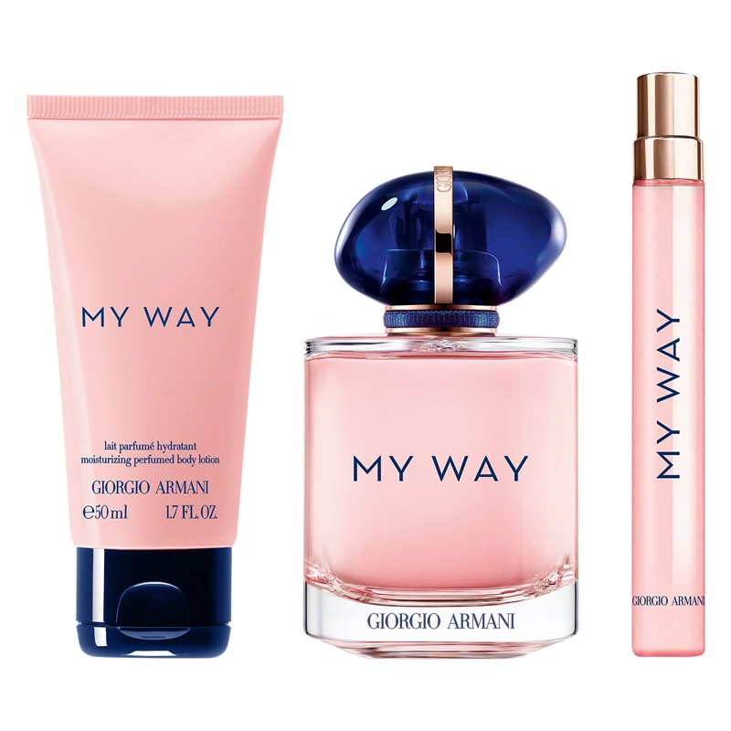 SET PERFUME GIORGIO ARMANI MY WAY MUJER EDTP 90 ML + 10 ML + LOCIÓN CORPORAL 50 ML - 1