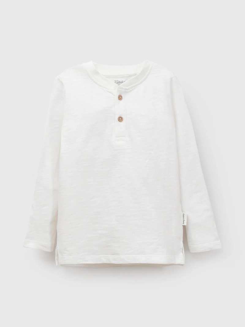 POLERA MANGA LARGA NIÑO COLLOKY BOTONES