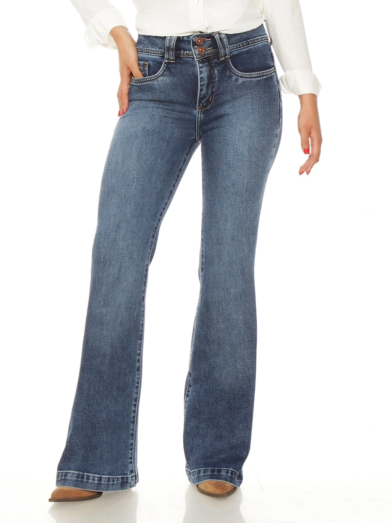 JEANS MUJER WADOS ALGODÓN FLARE TIRO ALTO - 2
