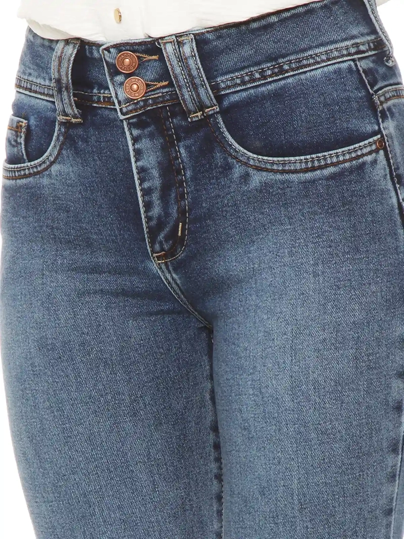 JEANS MUJER WADOS ALGODÓN FLARE TIRO ALTO - 5