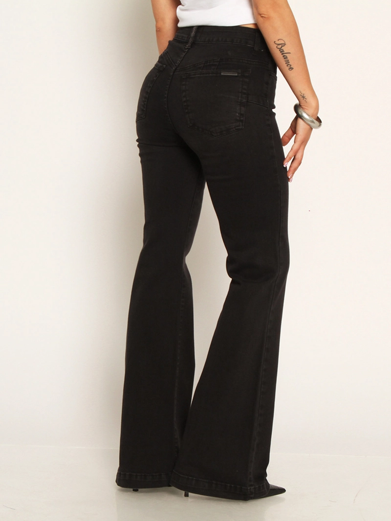 JEANS MUJER WADOS ALGODÓN CARGO FLARE TIRO ALTO - 5